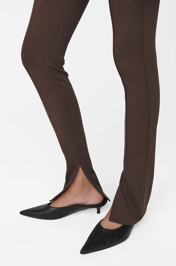 Anine Bing brown stretch pants with cut