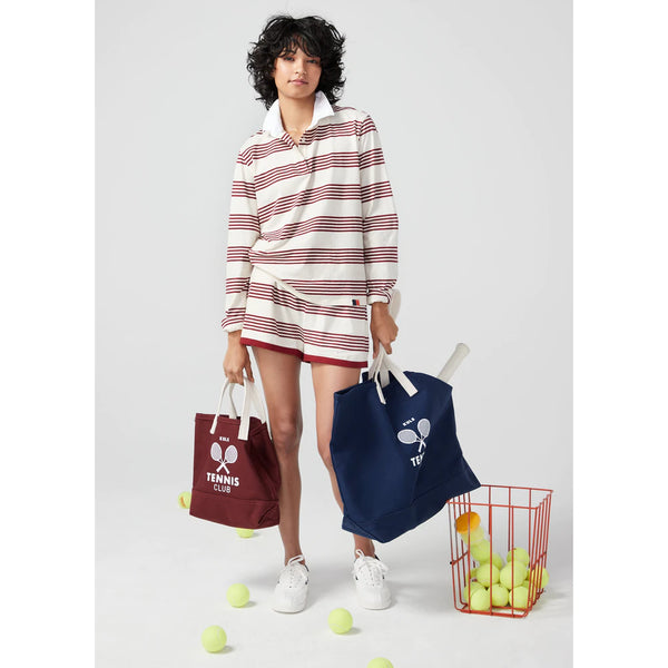 Kule striped Tennis Cotton Shorts, women