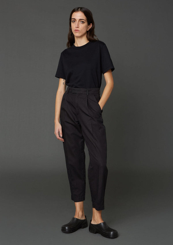 Hope Alta Trousers - Washed Black - Cropped - Cotton Linen - Women