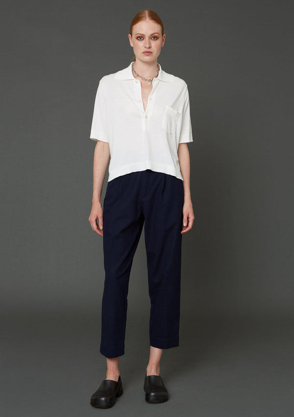 Hope Alta Trousers - Cropped - Navy - Cotton - Women