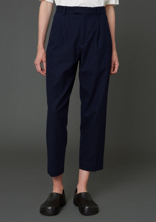 Hope Alta Trousers - Cropped - Navy - Cotton - Women