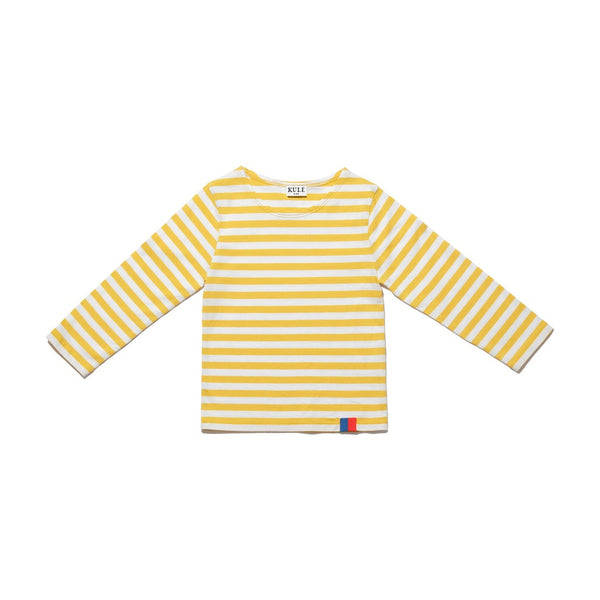 Kids Yellow Cream Striped Longsleeved top