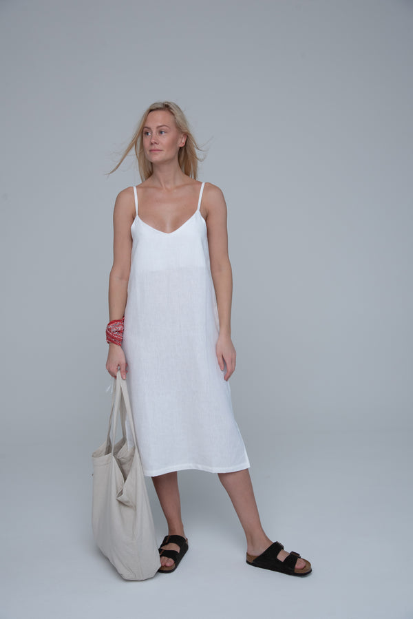 The Sept White Linen Dress