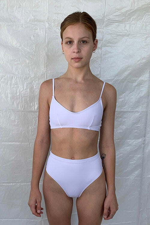 Nu Swim white bikini top