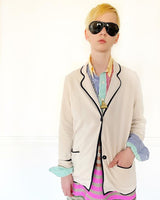 Kule Cream Cotton Blazer, Women