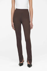 Anine Bing brown stretch pants with cut