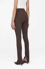 Anine Bing brown stretch pants with cut