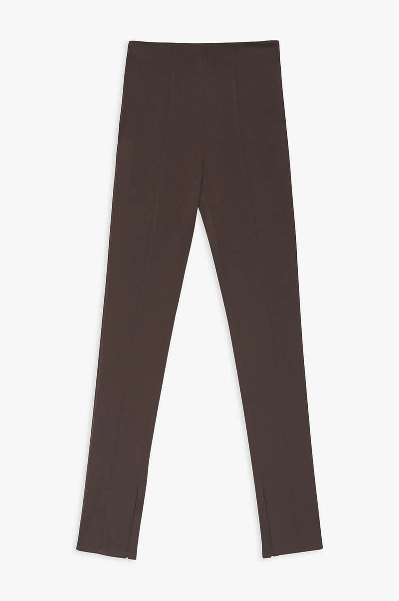 Anine Bing brown stretch pants with cut