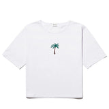 Kule The Palm Tree Baja white Cotton T-short, women