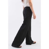 Hope wide legged style black linen pants