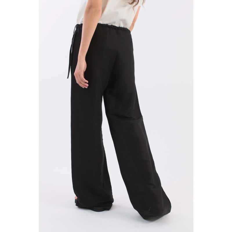 Hope wide legged style black linen pants