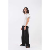 Hope wide legged style black linen pants