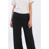 Hope wide legged style black linen pants