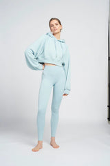 Luna high-waisted rib legging - Ice Blue