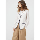 Kule Cream Cotton Blazer, Women