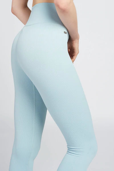 Luna high-waisted rib legging - Ice Blue