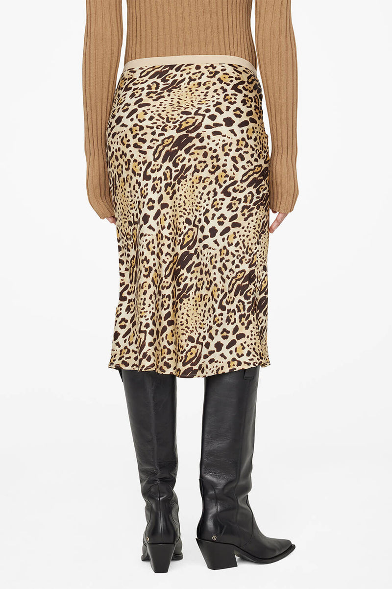 Anine Bing Silk Pencil Erin Skirt Leopard print WearForever