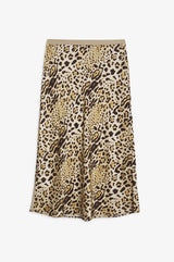 Anine Bing Silk Pencil Erin Skirt, Leopard print