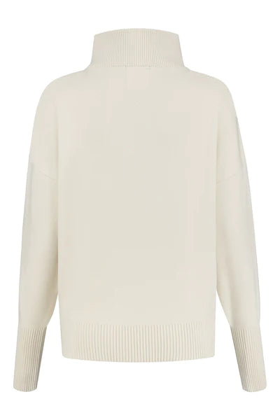 Lune Active Zip knitted sweater Cream White Women