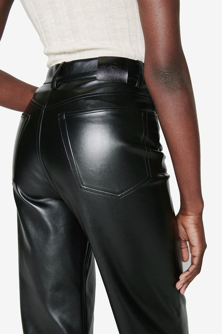 Anine Bing vegan leather black pants WearForever