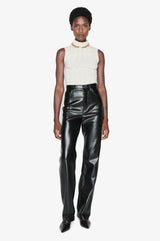 Anine Bing vegan leather black pants