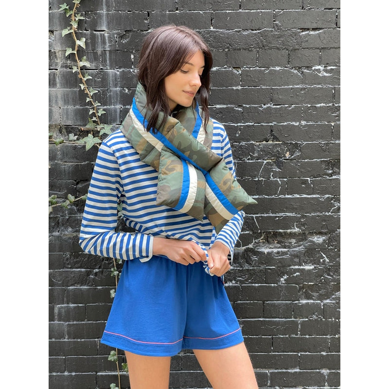 Kule Cream Blue Striped Longsleeved top Women