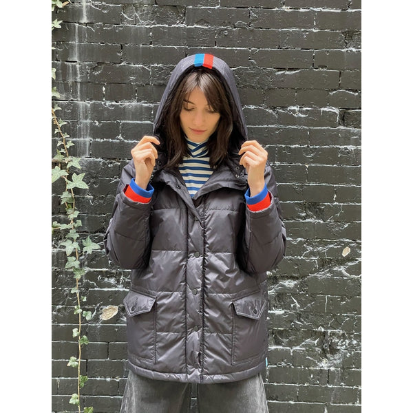 Kule The Cortina Black Puffer Jacket with Hood Women