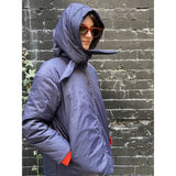 Kule The Trevor Navy Puffer Jacket with Hood Women