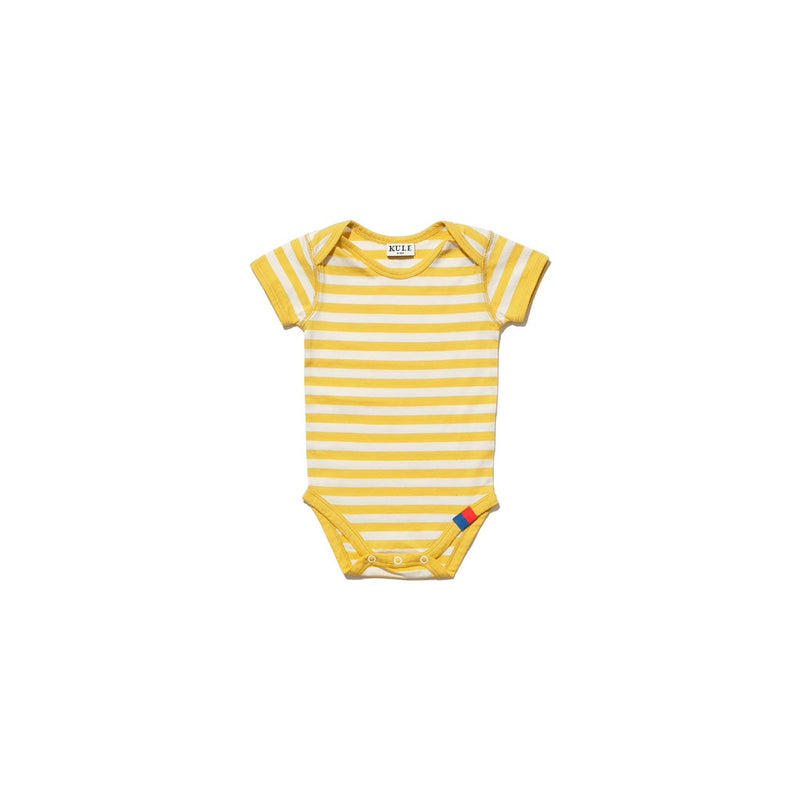 Baby Cream Yellow Striped Bodysuit