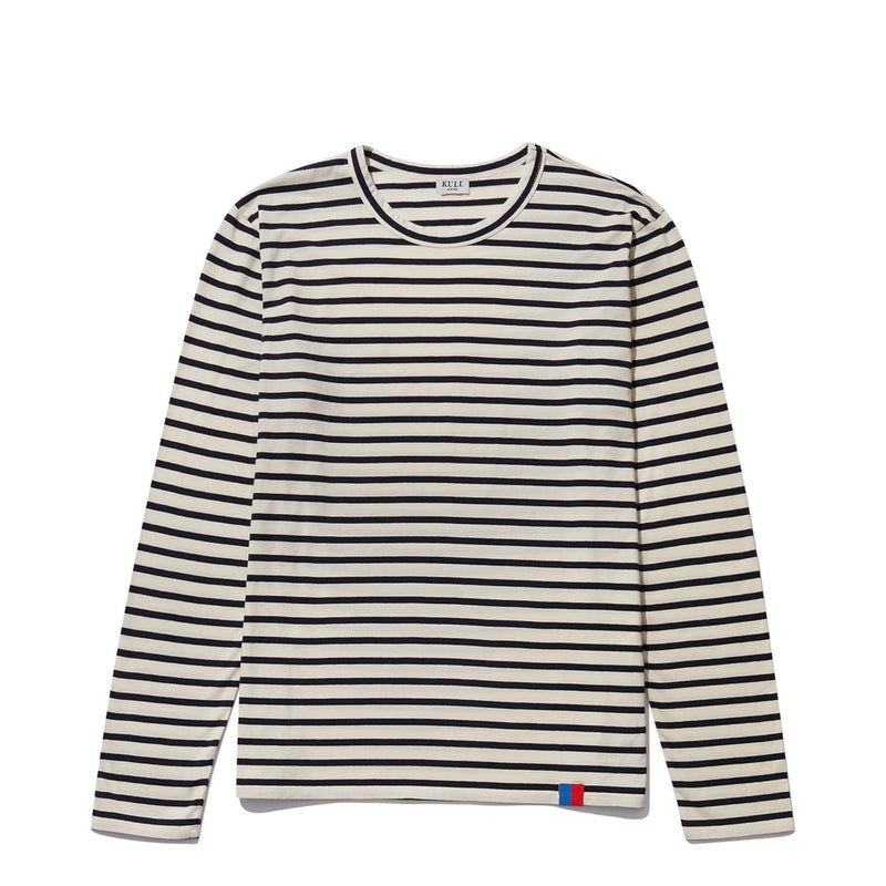 Kule Cream Dark Blue Striped Longsleeved top Men