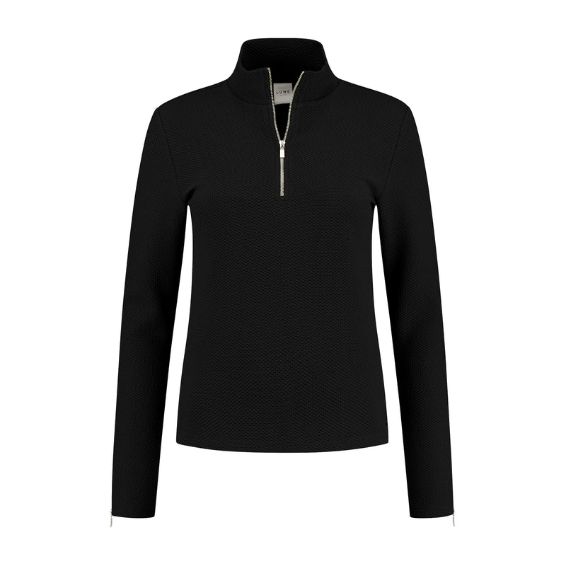 Lune Active, zipper Longsleeve, Women, black