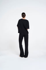 Lune Active Cotton loungewear flare pants Black Women