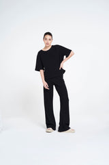 Lune Active Cotton loungewear flare pants Black Women