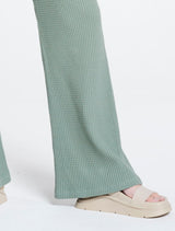 Lune Active, Cotton loungewear flare pants, Green, Women