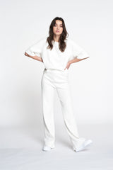 Lune Active Cotton loungewear flare pants White Women