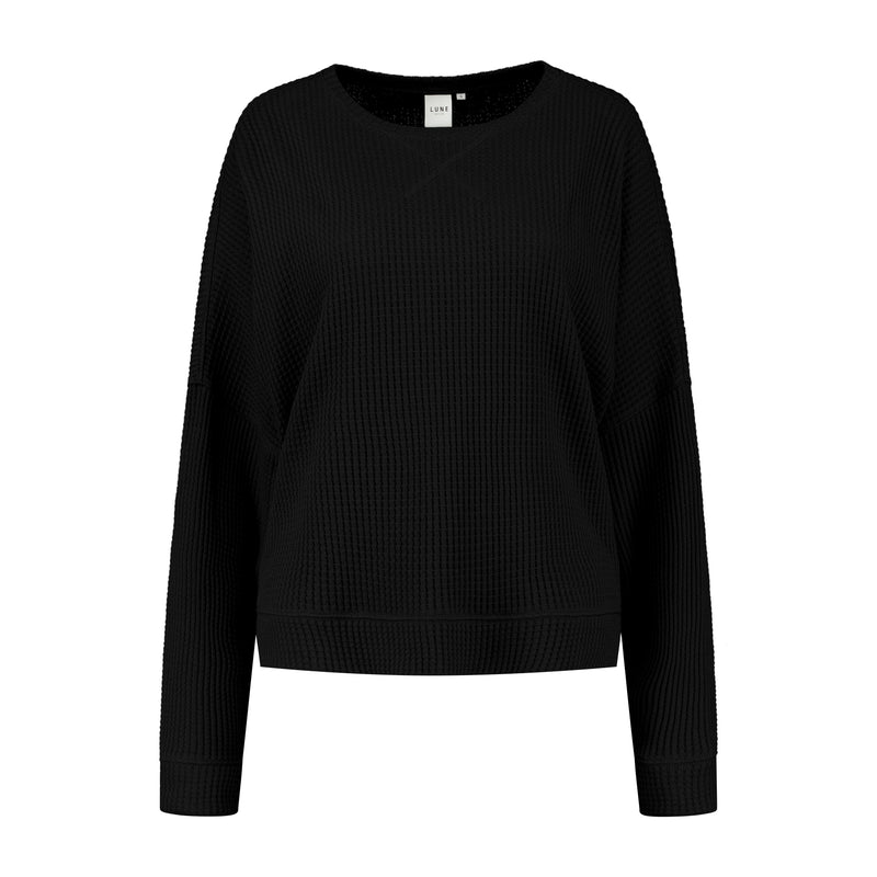 Lune Active cotton lounge sweatshirt women's Black