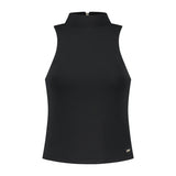 Lune Active, turtle neck sleeveless Jersey top, Black