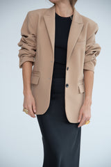 YULIAWAVE - Beige Oversized Blazer, Women