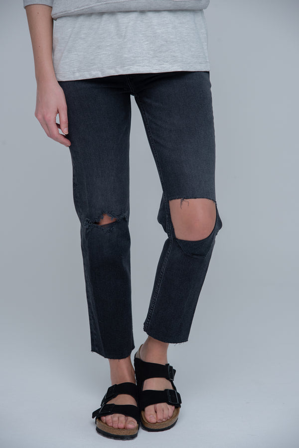 Hope High Waist Straight Leg braune Jeans Damen – WearForever