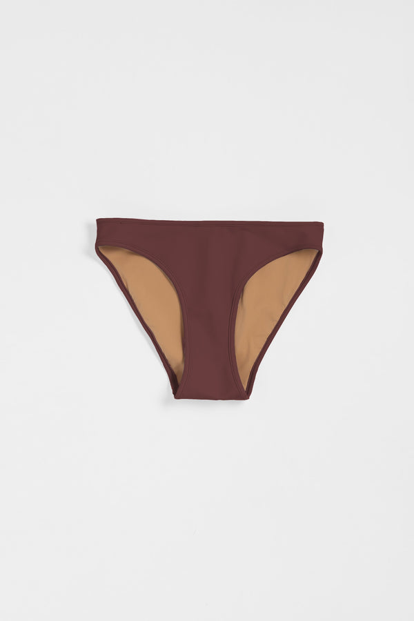 Nu Swim High Cut Bikini Bottom Brown 