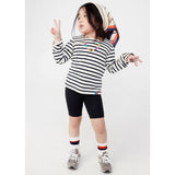 Kids Cream Dark Blue Striped Longsleeved top