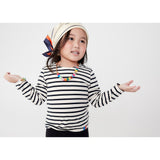 Kids Cream Red Blue Striped Longsleeved top