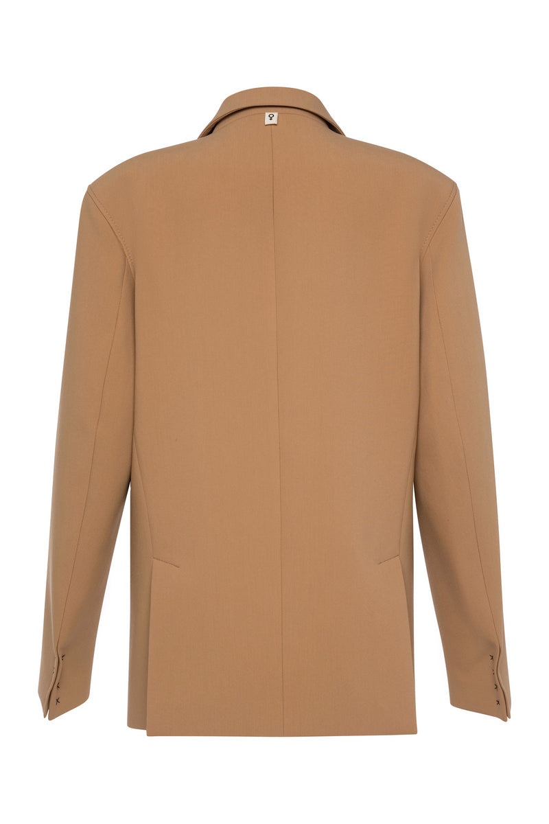 YULIAWAVE - Beige Oversized Blazer, Women