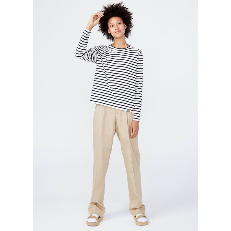 Kule Cream Black Striped Longsleeved top Women