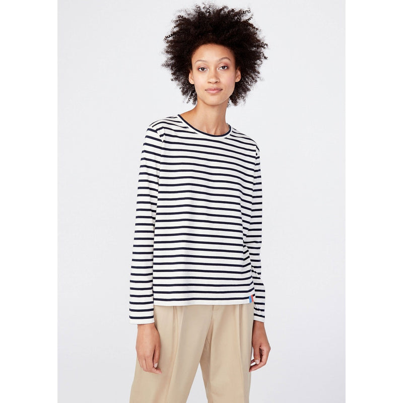 Kule Cream Black Striped Longsleeved top Women