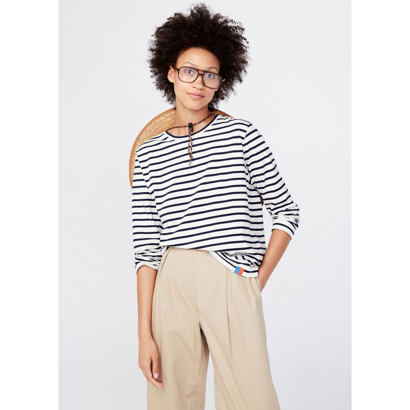 Kule Cream Black Striped Longsleeved top Women