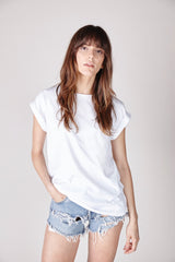 The Sept boyfriend white T-shirt with rolled sleeves