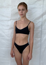 Nu Swim High Cut Bikini Bottom Black