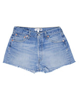 ReDone Vintage Levis Mid Rise Blue Short