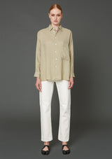 Hope Elma Linen Oversized shirt Khaki Beige Women